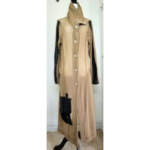 NOR Denmark Cotton & Pleather Button Up Jacket